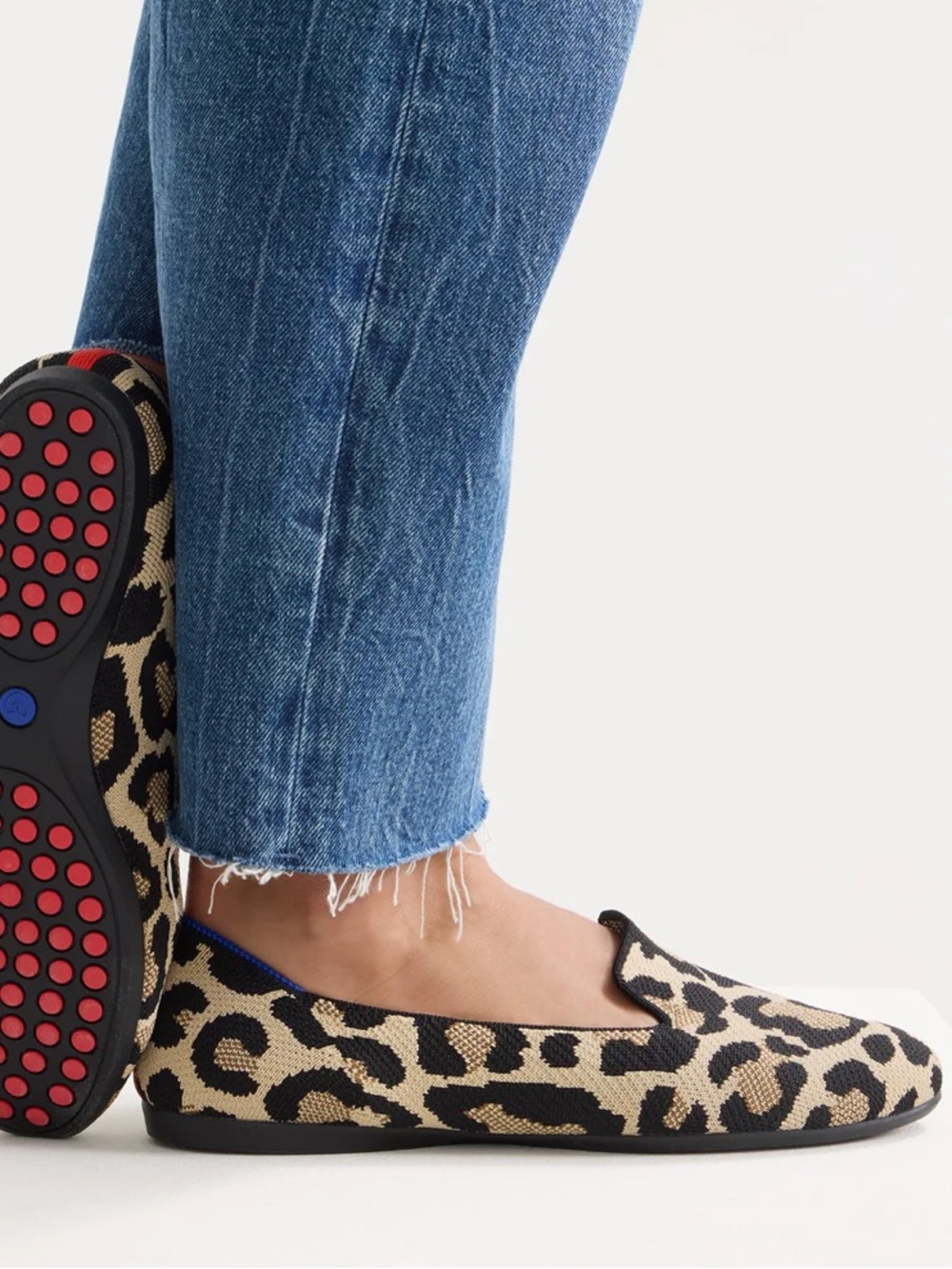 Rothy's Leopard Print Flats in Black and Tan